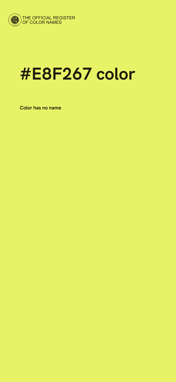 #E8F267 color image
