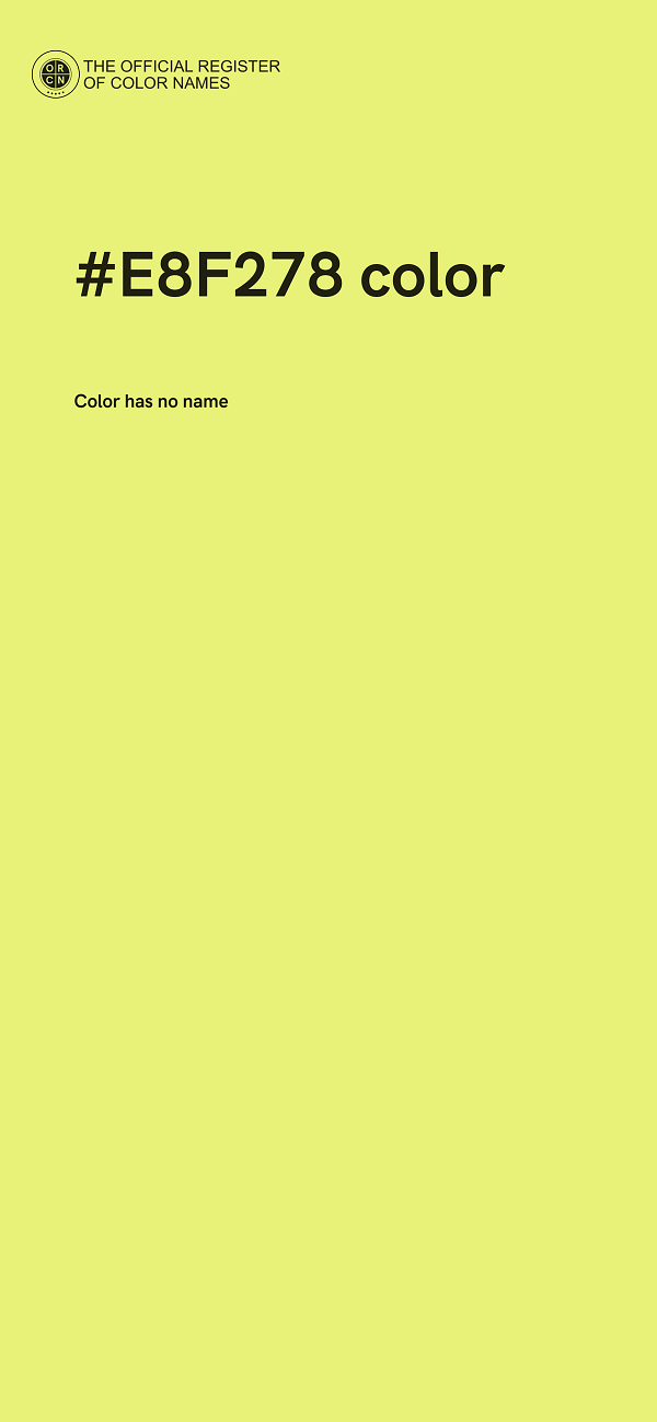 #E8F278 color image