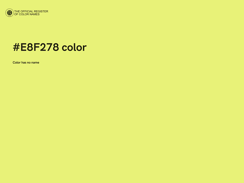 #E8F278 color image