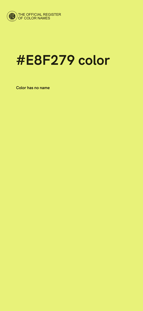 #E8F279 color image
