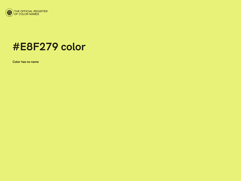 #E8F279 color image