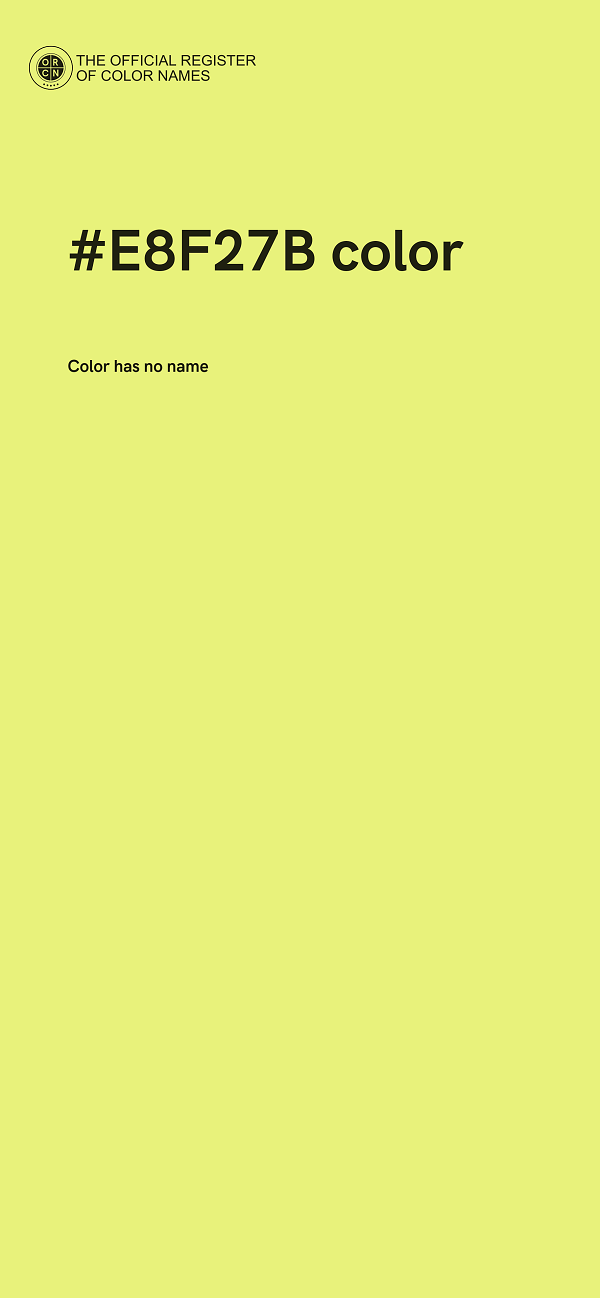 #E8F27B color image