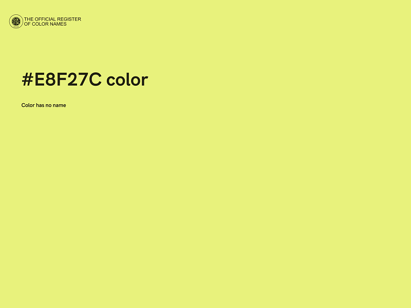 #E8F27C color image