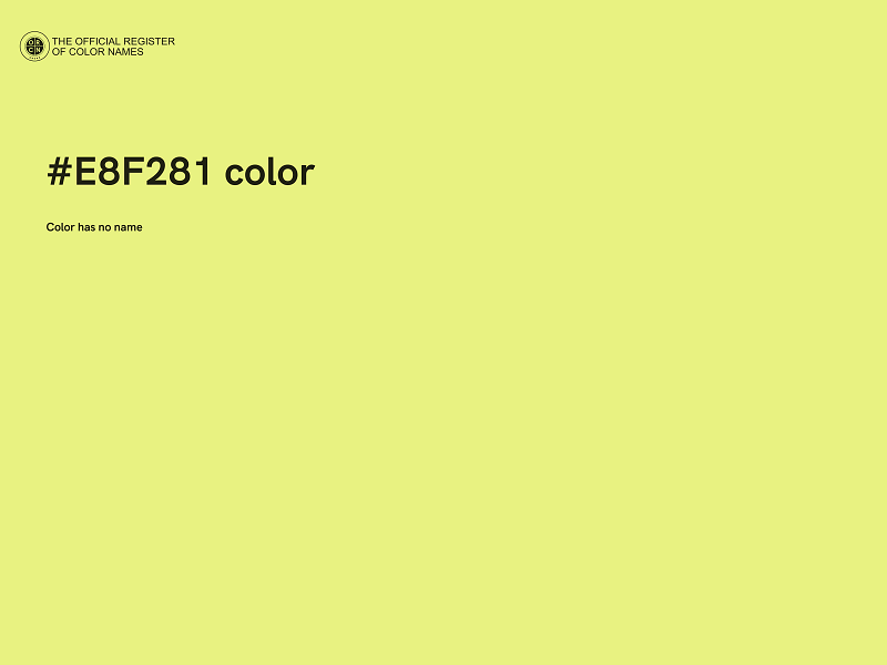 #E8F281 color image
