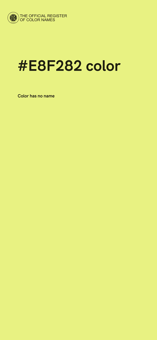#E8F282 color image