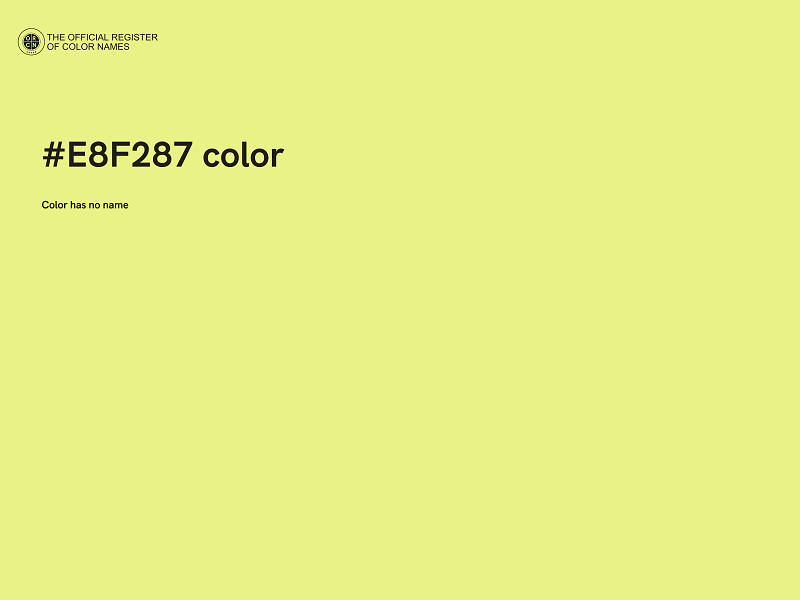 #E8F287 color image