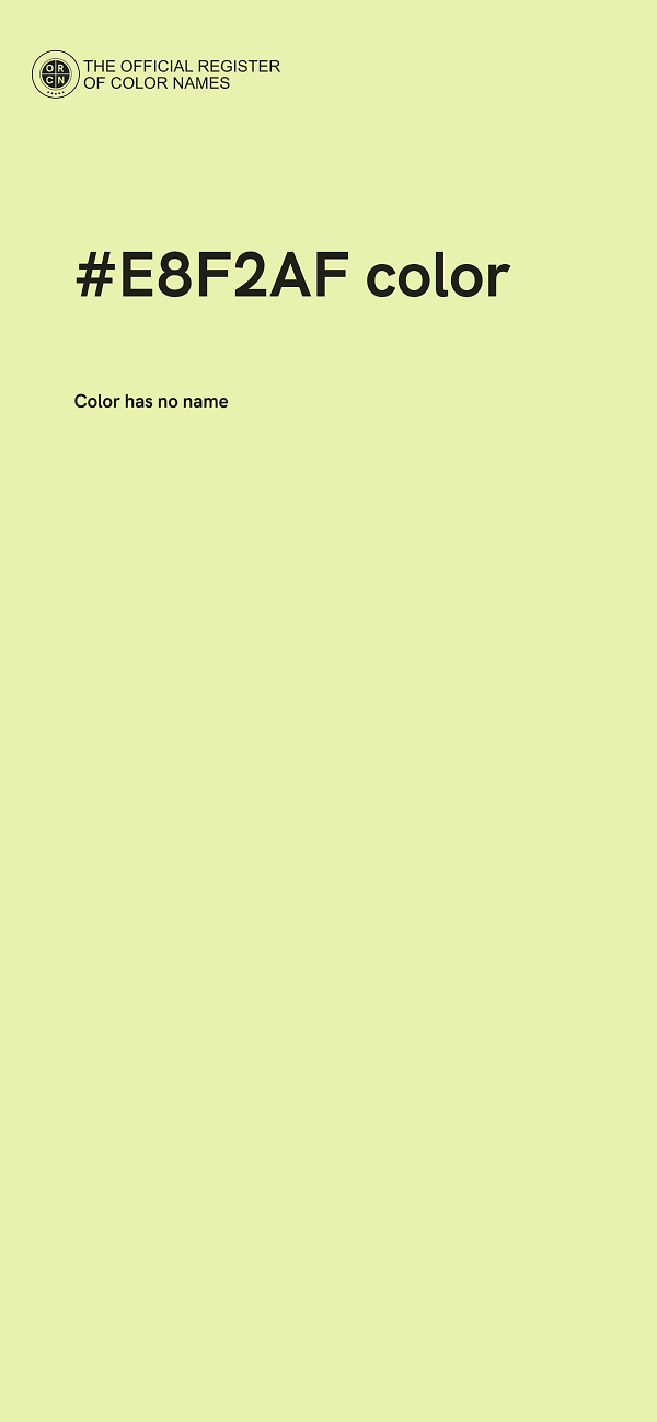 #E8F2AF color image
