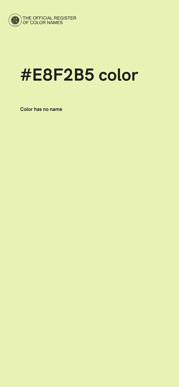 #E8F2B5 color image