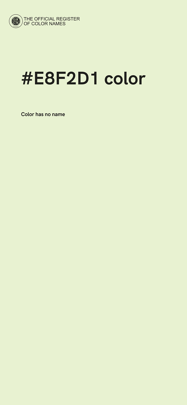 #E8F2D1 color image