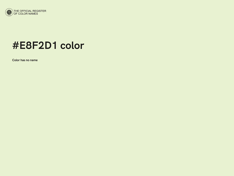 #E8F2D1 color image