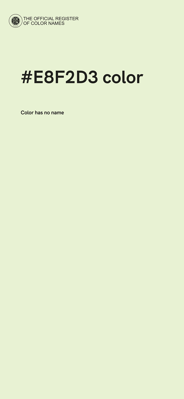 #E8F2D3 color image