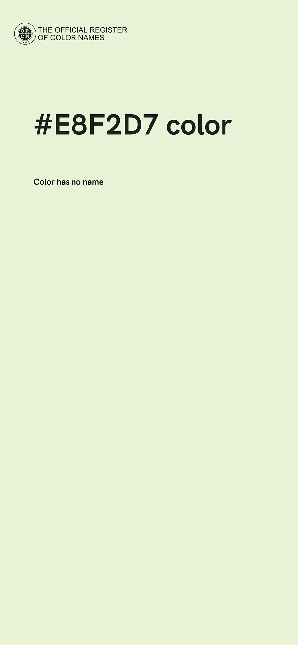 #E8F2D7 color image