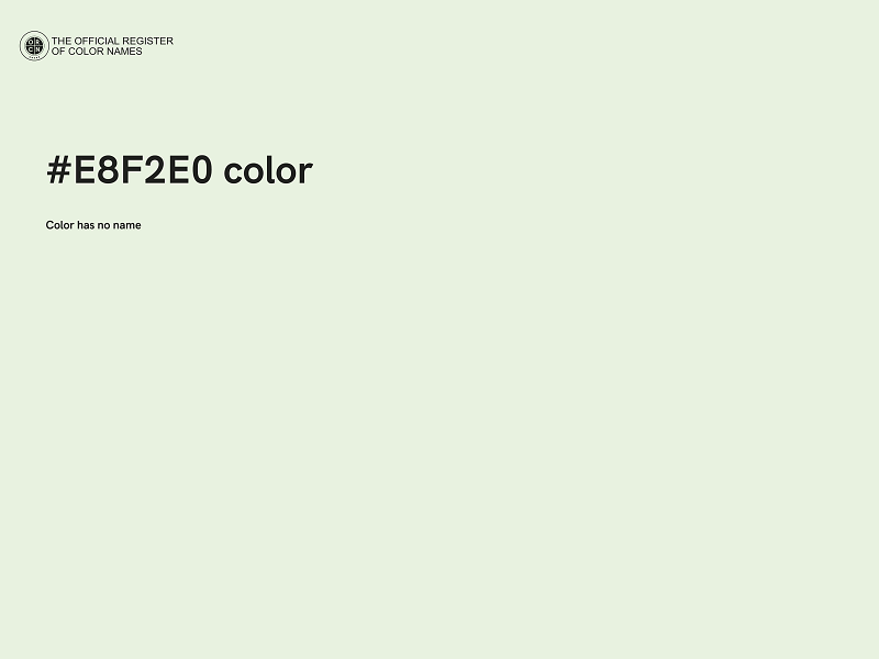 #E8F2E0 color image