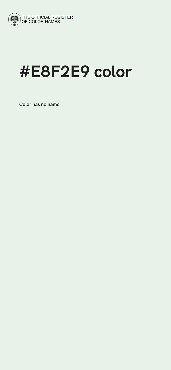 #E8F2E9 color image