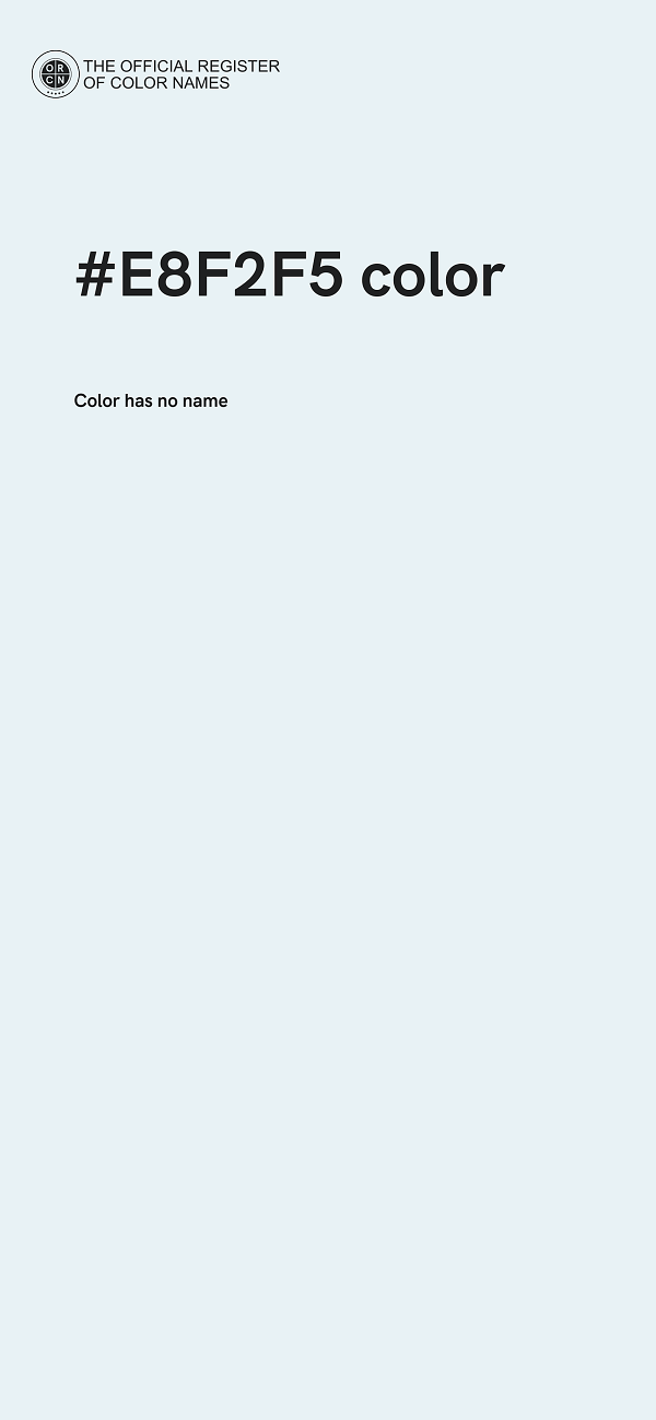 #E8F2F5 color image