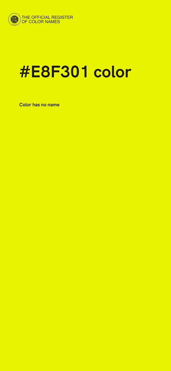 #E8F301 color image