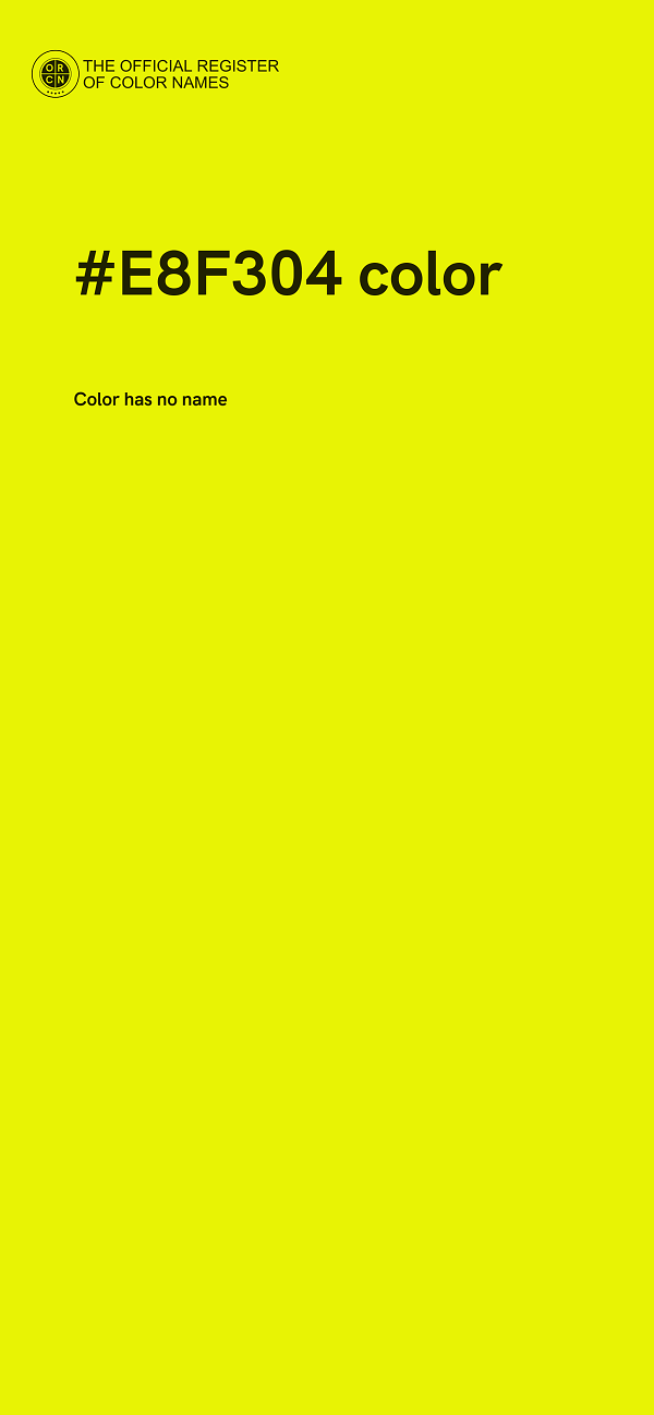 #E8F304 color image