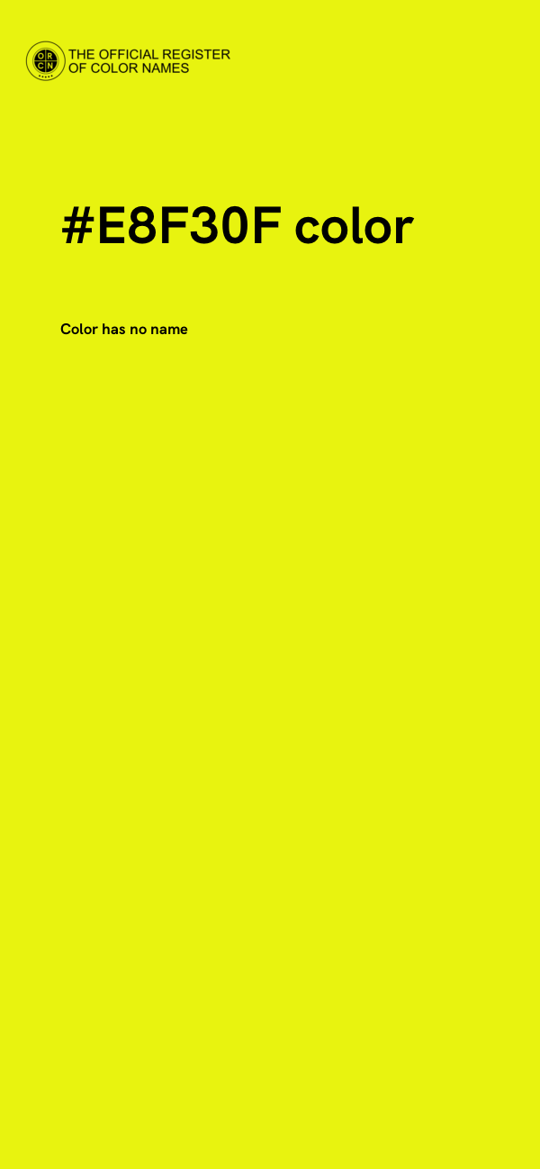 #E8F30F color image
