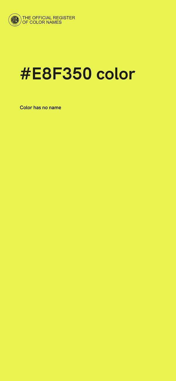 #E8F350 color image