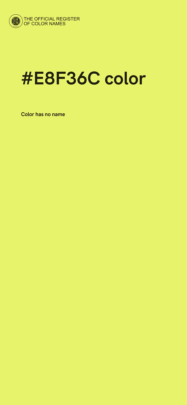 #E8F36C color image