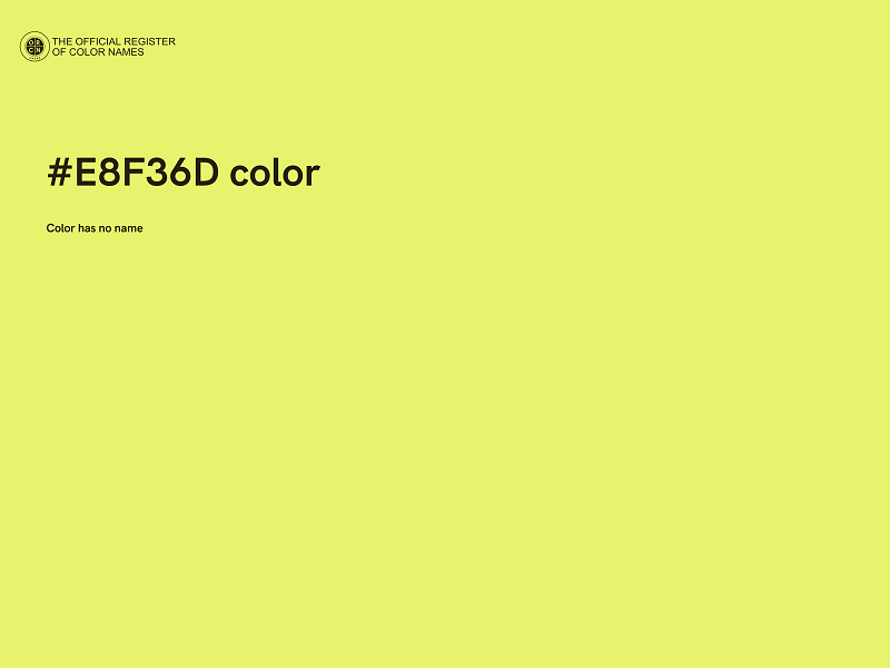 #E8F36D color image