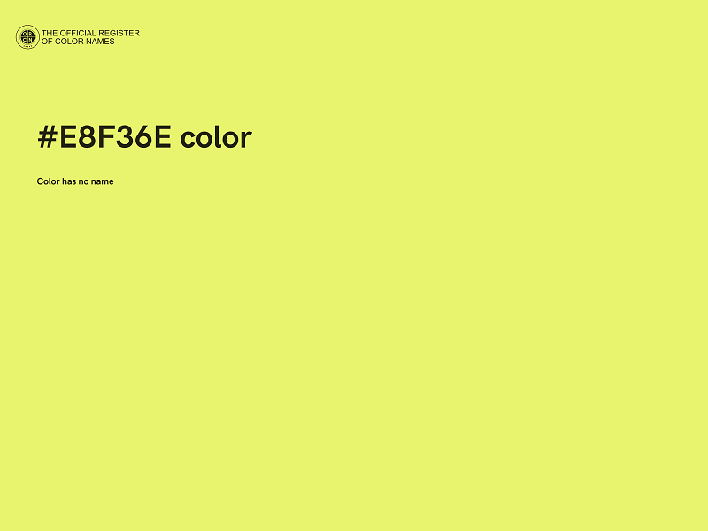 #E8F36E color image