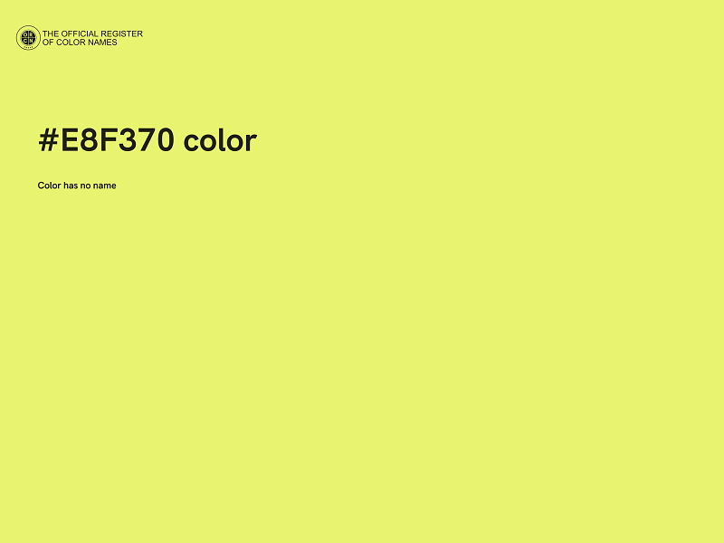 #E8F370 color image