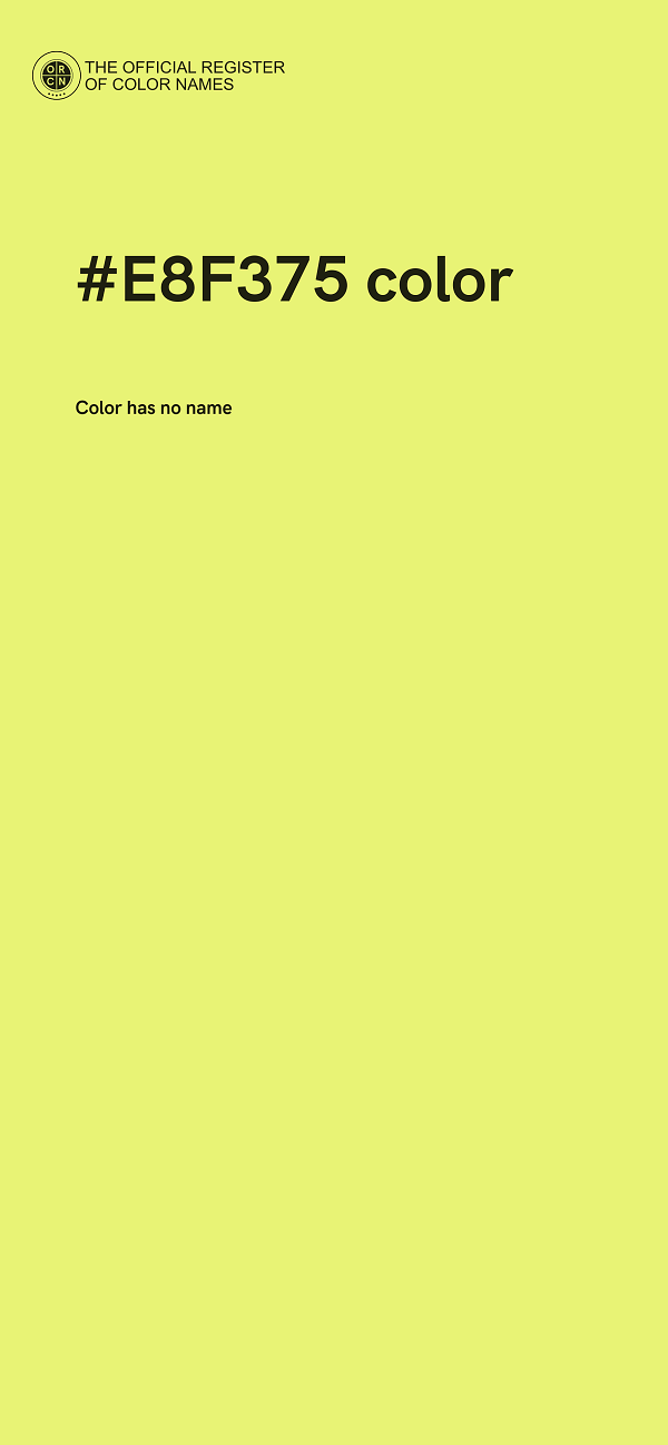 #E8F375 color image