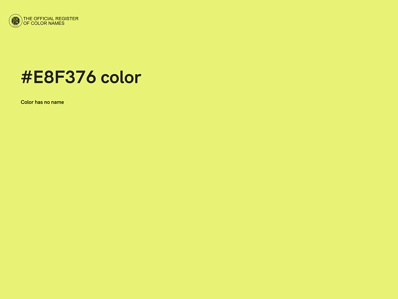 #E8F376 color image