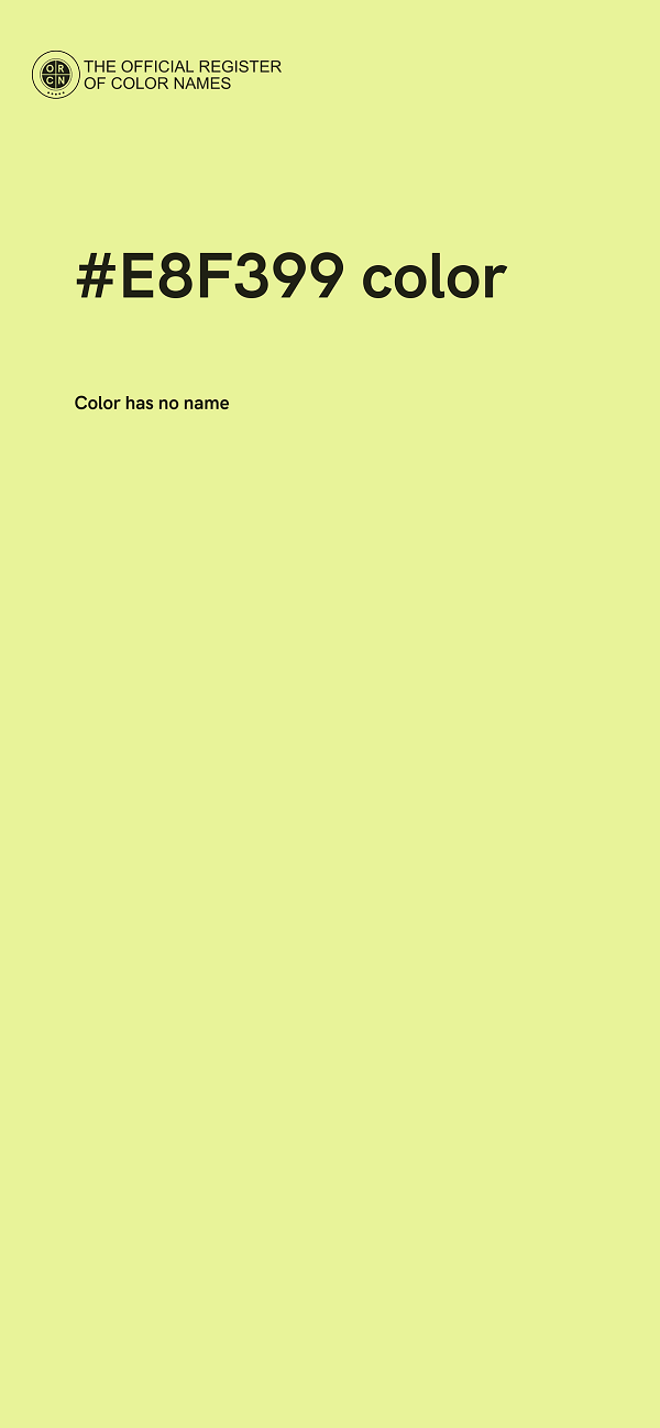 #E8F399 color image