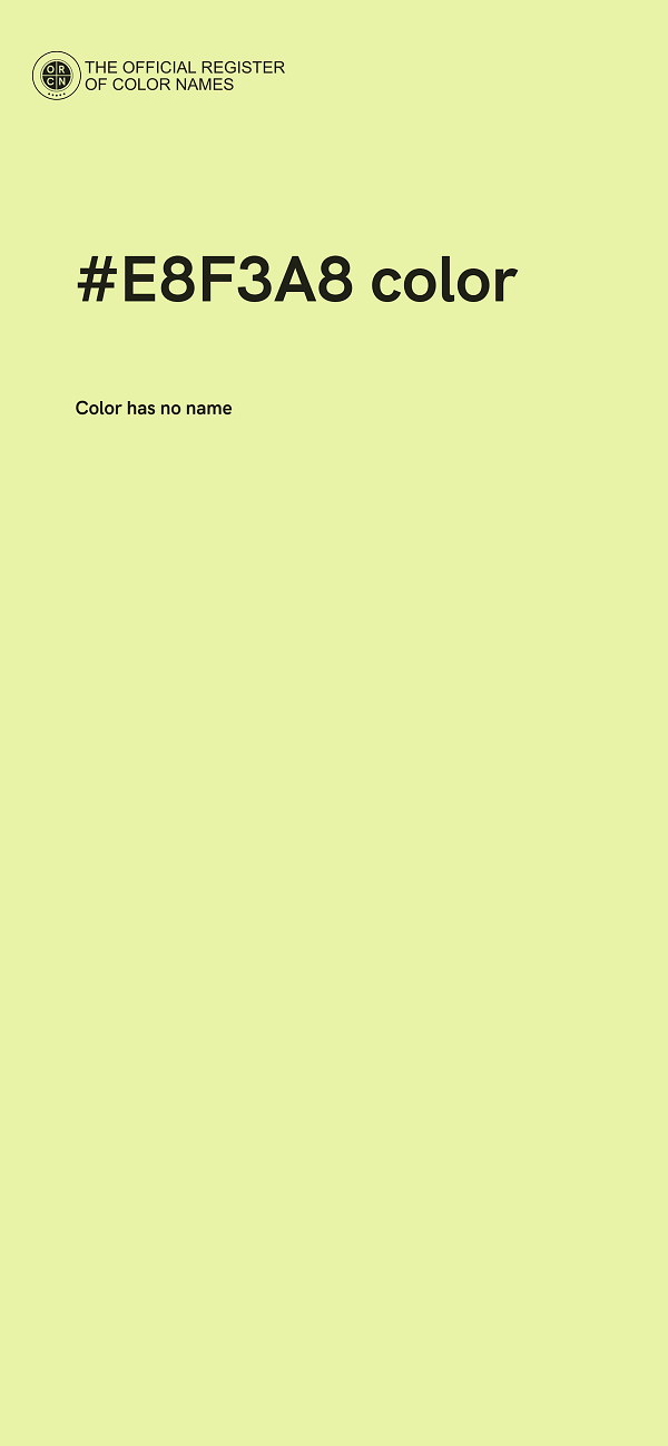 #E8F3A8 color image