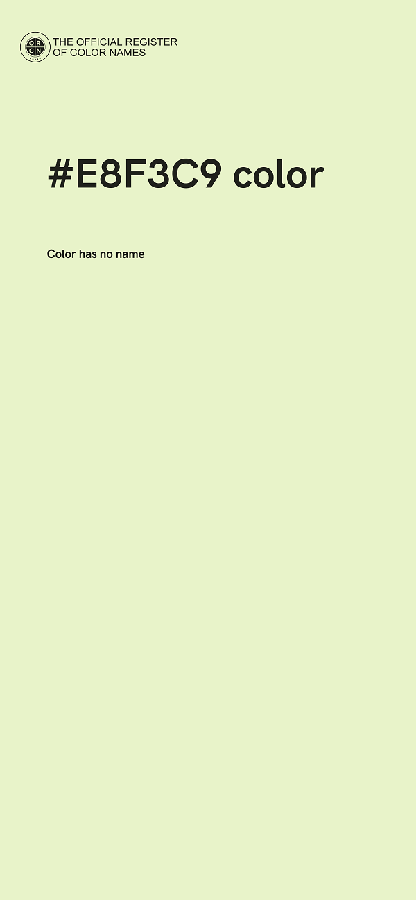 #E8F3C9 color image