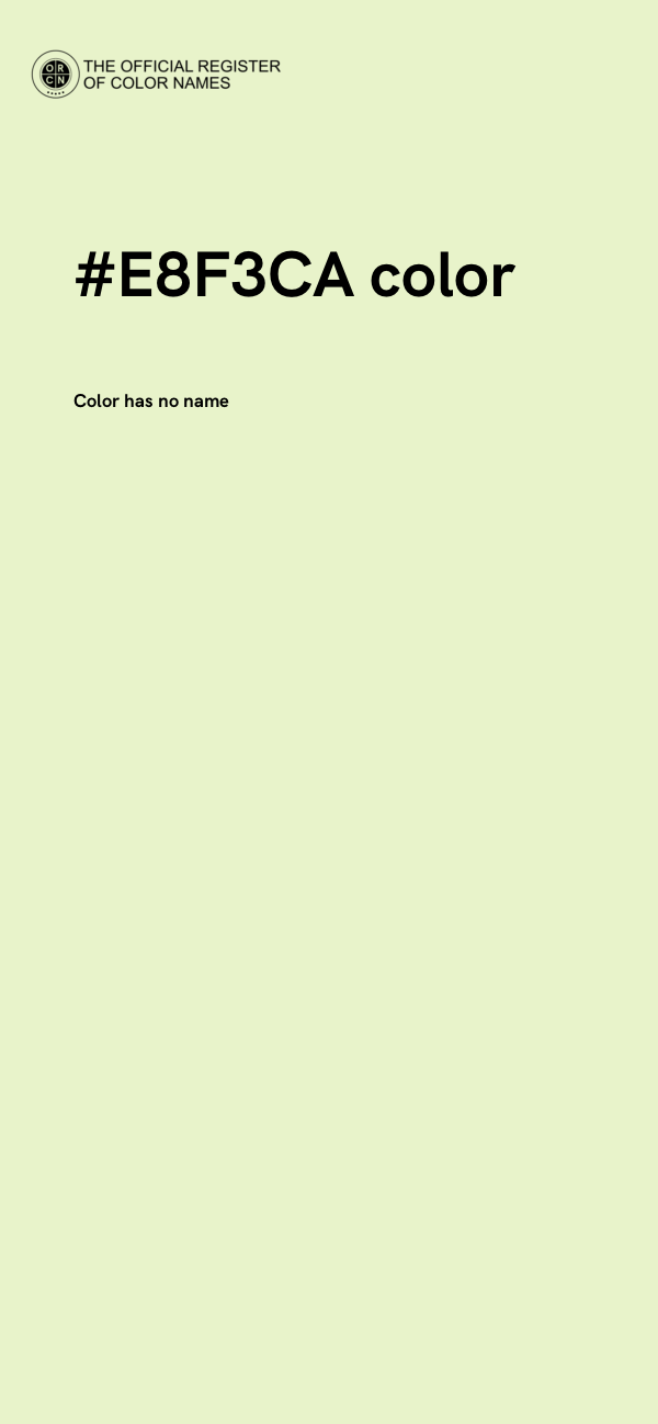 #E8F3CA color image