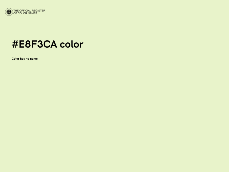 #E8F3CA color image