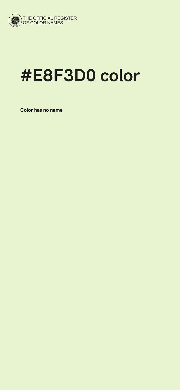 #E8F3D0 color image