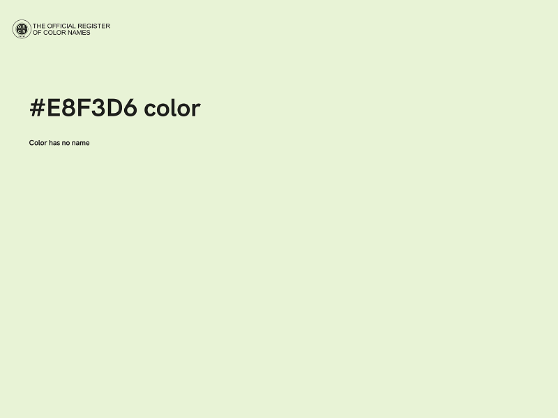 #E8F3D6 color image