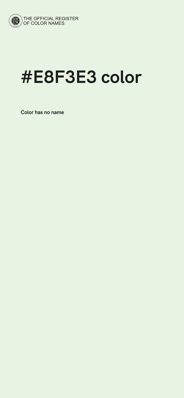 #E8F3E3 color image