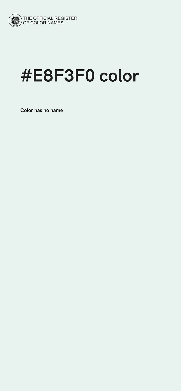 #E8F3F0 color image