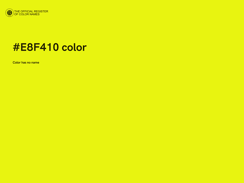 #E8F410 color image
