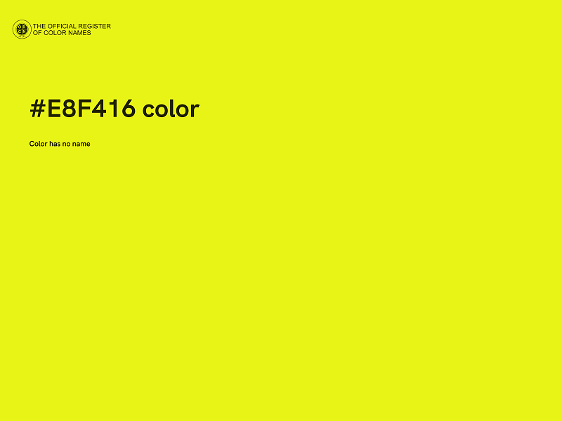 #E8F416 color image