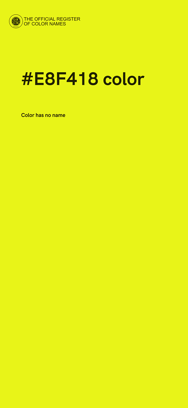 #E8F418 color image