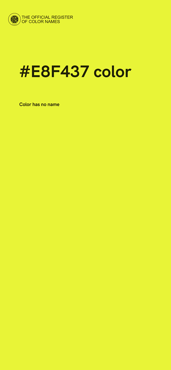 #E8F437 color image