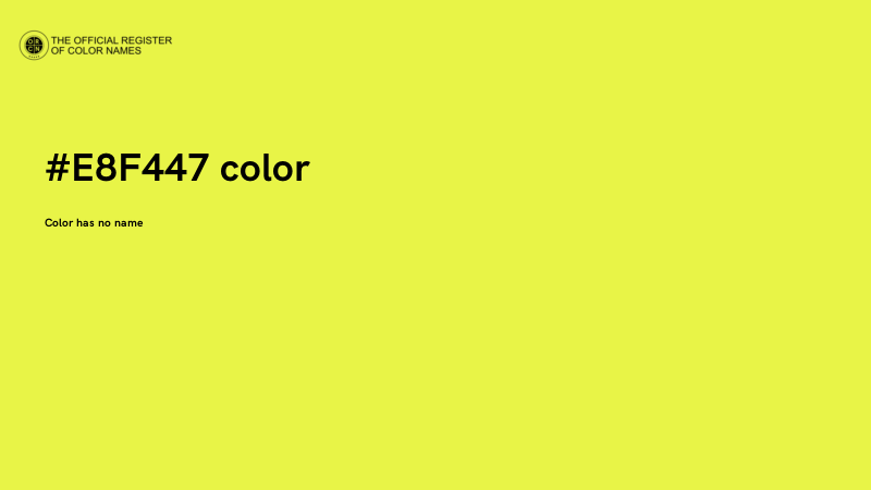 #E8F447 color image