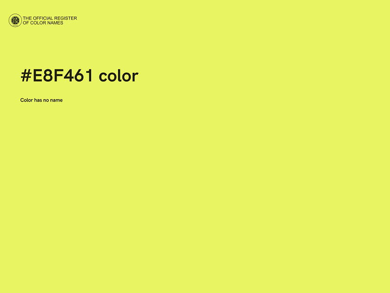 #E8F461 color image