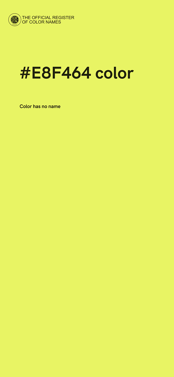 #E8F464 color image