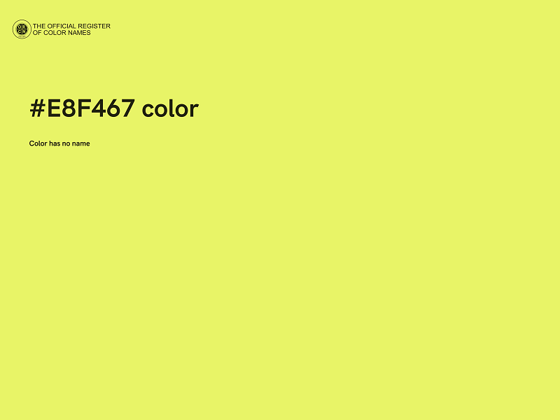 #E8F467 color image