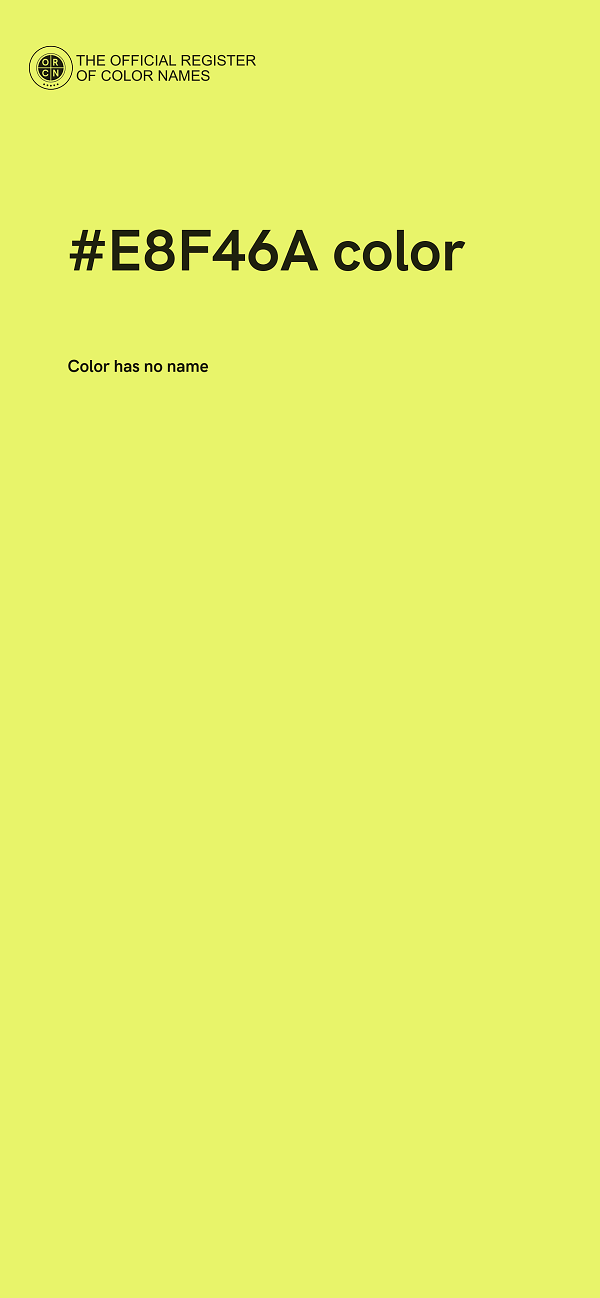 #E8F46A color image