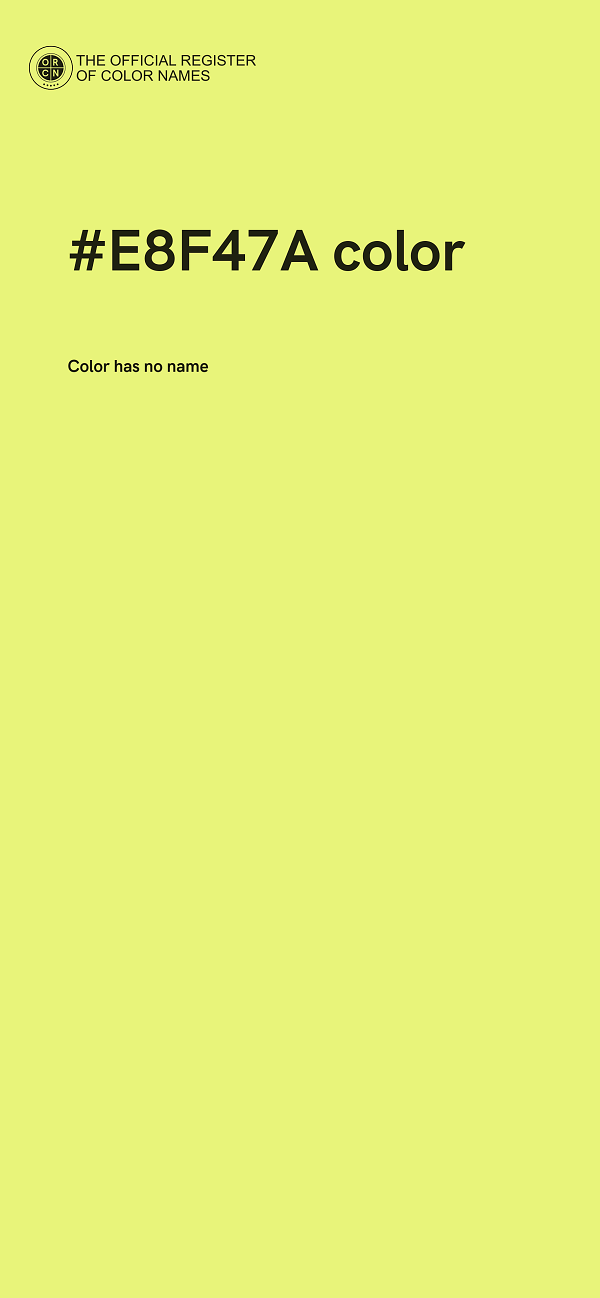 #E8F47A color image