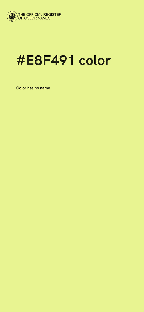 #E8F491 color image