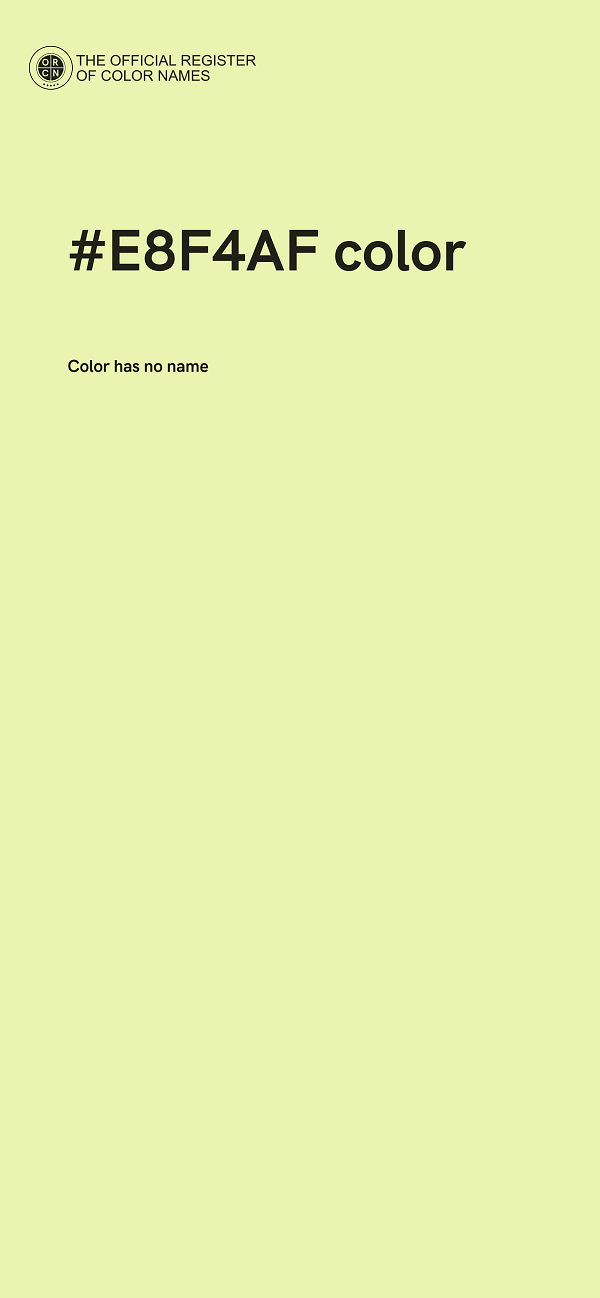 #E8F4AF color image